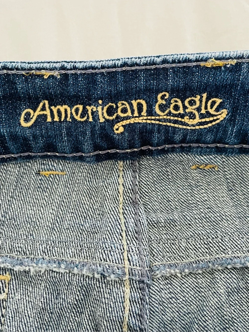 American Eagle Outfitters Dark Blue Wide Leg Jeans